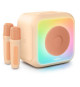 Enceinte karaoké lumineuse - BIGBEN - Peche - Bluetooth, 30W, 2 micros sans fil USB-C, Égaliseur, Batterie Li-on