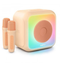 Enceinte karaoké lumineuse - BIGBEN - Peche - Bluetooth, 30W, 2 micros sans fil USB-C, Égaliseur, Batterie Li-on