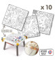 Smoby - Recharge Coloriages pour la Kid table créative - 10 feuilles de coloriages