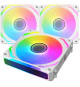 XIGMATEK - Starlink Ultra Arctic (Blanc) - Pack 3 Ventilateurs PC - 3x120mm ARGB - 800-2000 RPM - 29,2 dBA - 68,5 CFM - Hub i…