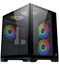 Boîtier PC Cube sans alim - XIGMATEK Aqua M (Noir) - Micro ATX/Mini-ITX - 5x120mm A-RGB - USB 3.0 - Verre trempé