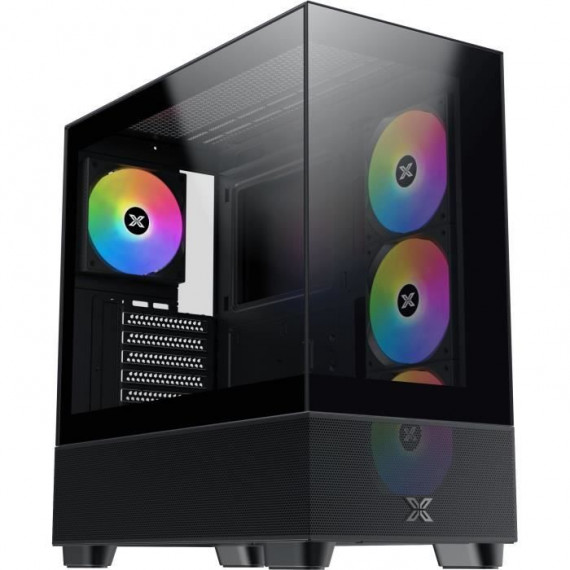 Boîtier PC Moyen Tour sans alim - XIGMATEK Endorphin Air V2 (Noir) - E-ATX/ATX - 4x120mm A-RGB - USB-C/3.0/2.0 - Verre trempé