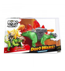 Dino Robotique - ZURU - Dino Wars Stegosaurus - Stégosaure Robo Alive avec armure, plaques lumineuses et pistolet