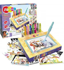 Jeu de coloriage - LANSAY - Blopens Animaux - 16 pochoirs - Lavable - Des 5 ans