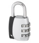 Cadenas a combinaison - ABUS - 155/30 B/DFNLI - Anse acier - Code numérique a trois chiffres personnalisable