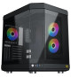 Boîtier PC Cube sans alim - XIGMATEK CUBI (Noir) - E-ATX/ATX/Micro ATX - 6x120mm A-RGB - USB-C/3.0 - Verre trempé