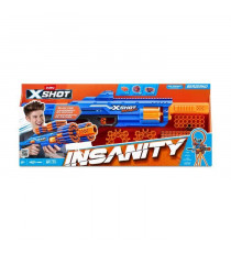 Blaster a Tir Rapide - ZURU - XSHOT Insanity Berzerko - Blaster a canon rotatif avec 8 fléchettes et tir rapide jusqu'a 27 me…