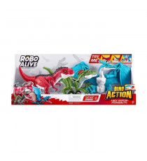 Pack de Dinos - ZURU - Dino Action Mega Dinos 3 Pack - T-Rex, Vélociraptor et Ptérodactyle interactifs et rugissants