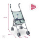 Poussette canne sauge pour poupons COROLLE - 36/42/52 cm - Légere et pliable - Des 3 ans