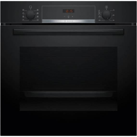 Four encastrable EcoClean - BOSCH SER4 - HBA553BA3F - Noir - 71 L - Classe énergie A+ - 59,5 x 59,4 x 54,8 cm