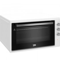 Mini-four - BEKO - BC50W - 50 L - Convection naturelle - 4 fonctions - 2 vitres - Contre-porte plein verre amovible - Blanc