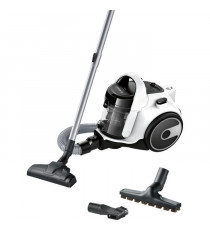 BOSCH BGS05A322 - Aspirateur Traineau sans Sac - Rayon d'action 9 m - Capacité bac 1,5 L - 78 dB - 700 W - Blanc