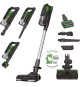 Aspirateur Balai sans fil - HOOVER HF920P - 65 AW - 86 dBA - Ecran LED - Vert / Gris