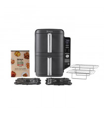 Friteuse sans huile NINJA Foodi - Double Stack SL400EU - 9,5 L - 2 tiroirs de cuisson indépendant - 6 modes de cuisson - 2470W