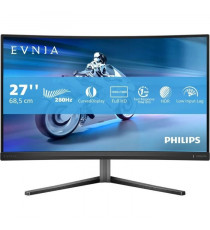 Écran PC - PHILIPS - Evnia 27M2C5200W - 27 FHD - Dalle incurvée Fast VA - 280Hz - 0,3ms - HDMI/DP - Noir