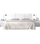 Ensemble tete de lit en 3 parties + 2 tables de nuit avec 2 tiroirs - HAVANA - Blanc - 256,8 x 34,2 x 96 cm