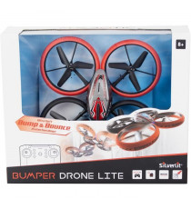 Drone Télécommandé - FLYBOTIC - Bumper Drone Lit - 17 cm - rouge et noir - des 8 ans