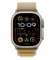 Apple Watch Ultra 2 GPS + Cellular - 49mm - Boîtier Natural Titanium - Bracelet Tan Alpine Loop - Medium