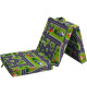Chauffeuse pliante - SAMBA - Vert - Multi-position - Motif circuit voiture - 190 x 70 x 9 cm