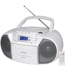 Lecteur CD / Casettes - SENCOR - SPT 3907 W - 4 W - Bluetooth - Blanc