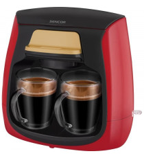Machine a café - SENCOR - SCE 2101RD - 0,3 L - 500 W - 2 tasses incluses - Rouge