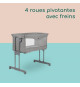 BEBECONFORT AMARA, Cododo, pliant, 2 en 1, Berceau confortable,matelas rembourré, 4 roues, pliage rapide, 0-6mois,0 a 9kg