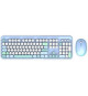 Combo sans fil clavier + souris - MOBILITY LAB - Pure Color - Bleu - Design ergonomique - Frappe discrete