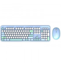Combo sans fil clavier + souris - MOBILITY LAB - Pure Color - Bleu - Design ergonomique - Frappe discrete