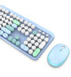 Combo sans fil clavier + souris - MOBILITY LAB - Pure Color - Bleu - Design ergonomique - Frappe discrete