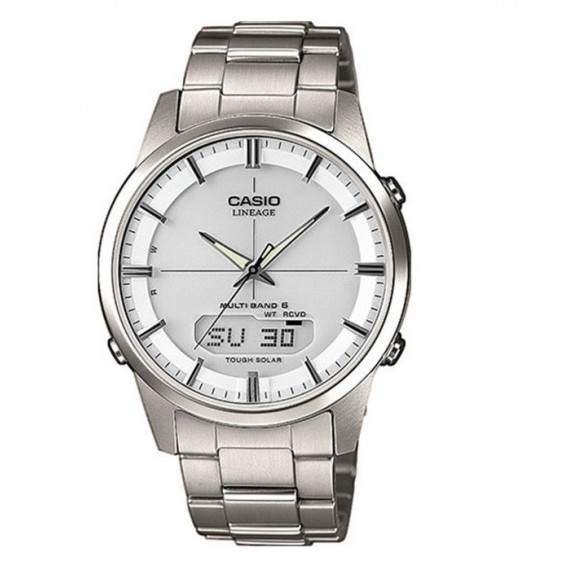 CASIO Montre solaire radio pilotée - Lineage Wave Ceptor - Blanc - Titane