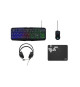 Pack Gamer 4 en 1 - The G-Lab - COMBO NATRIUM - Souris Filaire - Clavier Filaire - Casque Filaire - Tapis de Souris