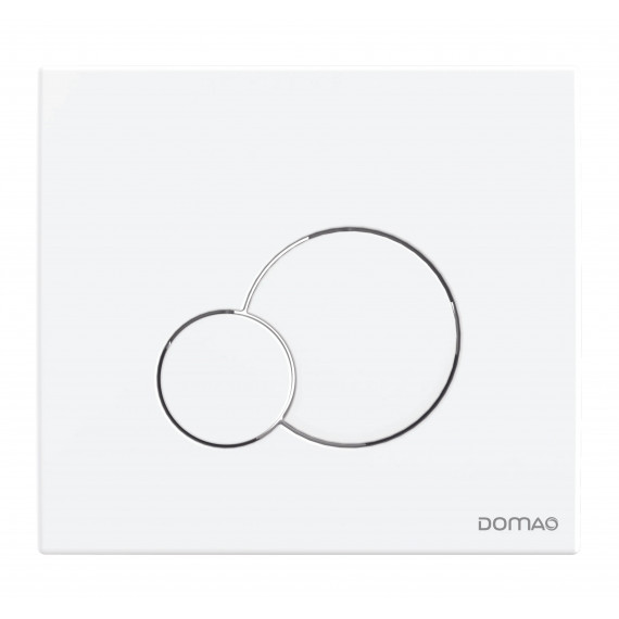 PLAQUE DE COMMANDE WC DOUBLE TOUCHE DOMAO BLANC