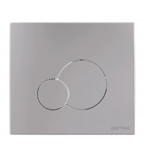 PLAQUE DE COMMANDE WC DOUBLE TOUCHE DOMAO CHROME