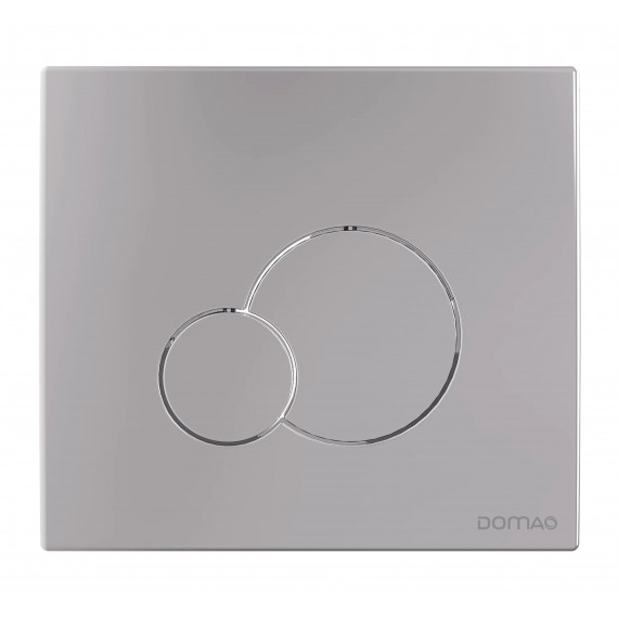 PLAQUE DE COMMANDE WC DOUBLE TOUCHE DOMAO CHROME