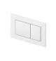 PLAQUE DE COMMANDE WC TECENOW BLANCHE DOUBLE TOUCHE