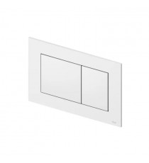 PLAQUE DE COMMANDE WC TECENOW BLANCHE DOUBLE TOUCHE