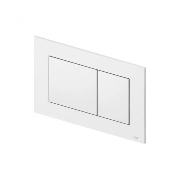 PLAQUE DE COMMANDE WC TECENOW BLANCHE DOUBLE TOUCHE