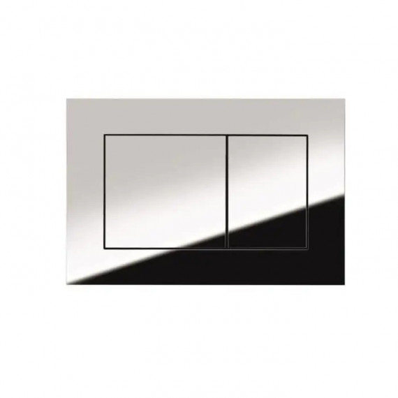 PLAQUE DE COMMANDE WC TECENOW CHROME BRILLANT DOUBLE TOUCHE