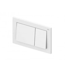 PLAQUE DE COMMANDE WC TECEBASE BLANCHE DOUBLE TOUCHE