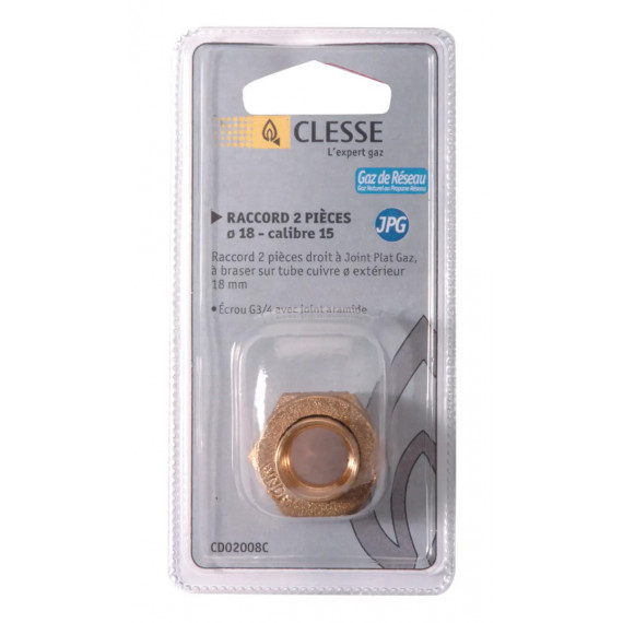 RACCORD 2P CAL20 1" JPG A BRASER CU28"