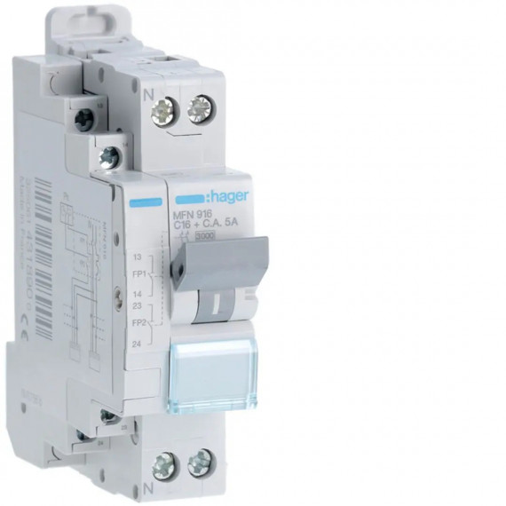 DISJONCTEUR FIL PILOTE 1P+N 3K A C-16A 1.5MODULE