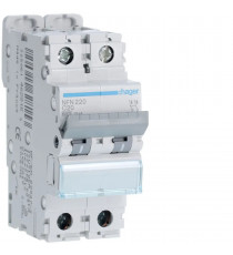 DISJONCTEUR 2P 6-10KA COURBE C - 20A 2 MODULES