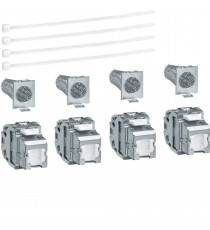 JEU 4 CONNECTEURS RJ45 CAT.6 G RADE 2TV