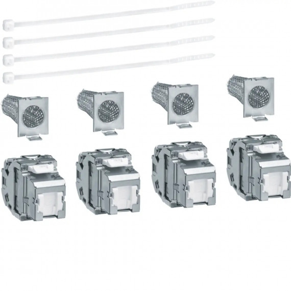 JEU 4 CONNECTEURS RJ45 CAT.6 G RADE 2TV