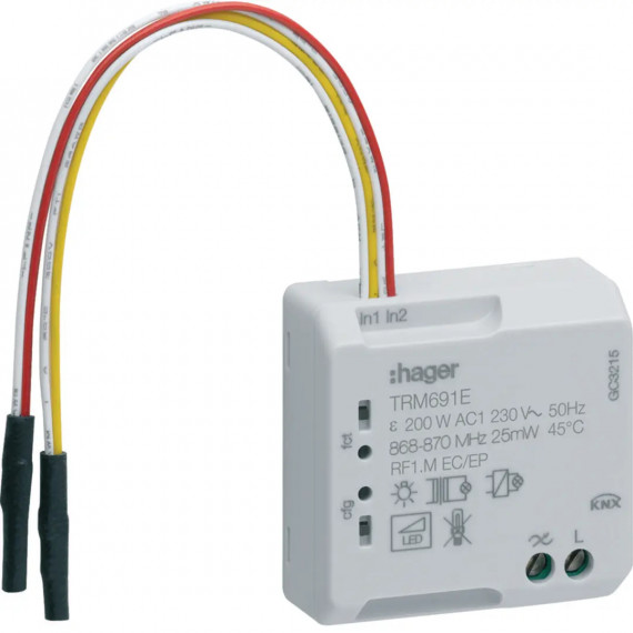 *1 SORTIE ECLAIRAGE VARIATEUR TOUTES CHARGES 2 FILS + 2 ENTREES KNX RADIO