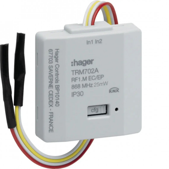 MODULE 2 ENTREES A ENCASTRER ALIMENTATION PILE KNX RADIO