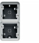 CUBYKO BOITE DOUBLE VERTICALE VIDE ASSOCIABLE GRIS IP55