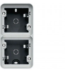 CUBYKO BOITE DOUBLE VERTICALE VIDE ASSOCIABLE GRIS IP55