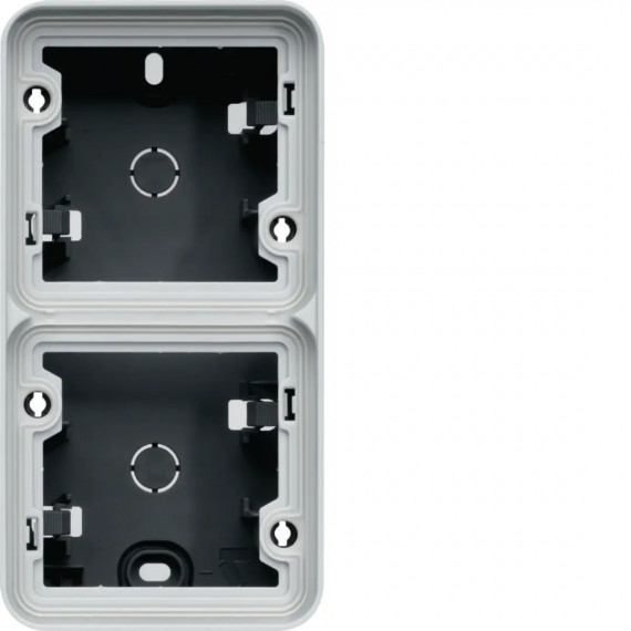 CUBYKO BOITE DOUBLE VERTICALE VIDE ASSOCIABLE GRIS IP55