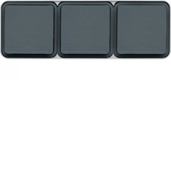 CUBYKO PRISE TRIPLE HORIZONTAL E 2P+T SAILLIE GRIS IP55